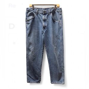 Rustler Men's Relaxed Fit Blue Jeans, 34x30